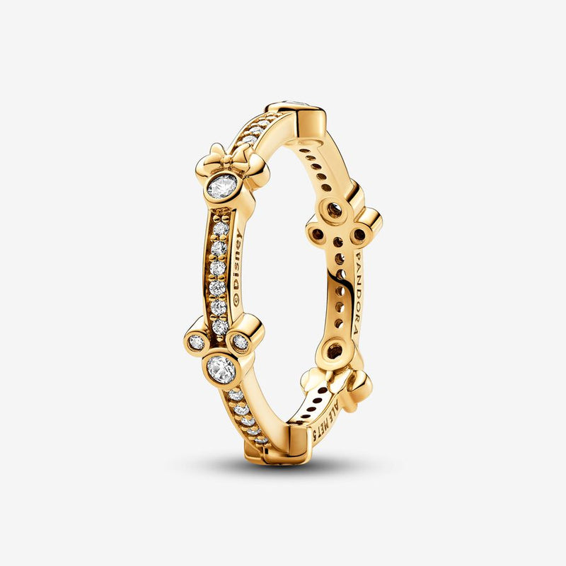 Pandora Disney Mickey Mouse & Minnie Mouse Sparkling Eternity Ring & Hoop Earrings Set