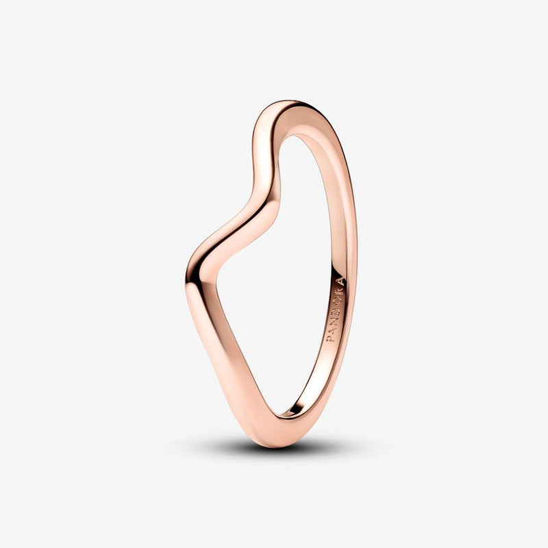 Pandora Wave 14k rose gold-plated ring