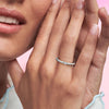 Pandora ME Pavé Sterling silver ring with white enamel