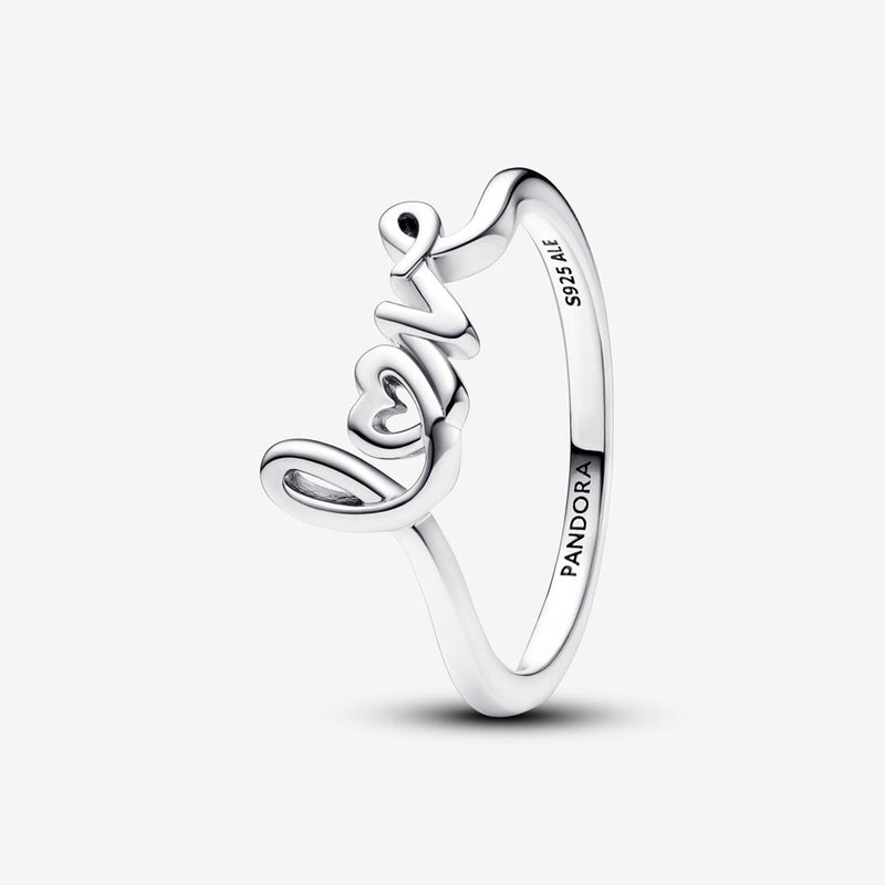 Love sterling silver ring