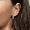Pandora Signature Two-Tone Logo & Pavé Hoop Earrings