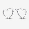 Heart sterling silver stud earrings