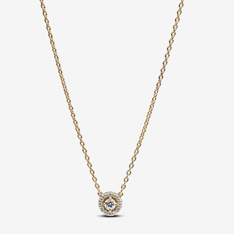 Pandora 14k Gold Plated Collier W Clear Cz 45cm Necklace