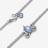 Pandora Disney Cinderella sterling silver collier with fancy light blue and clear cubic zirconia