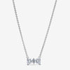 Pandora Sterling Silver Bow Collier W Clear Cz 45cm Necklace