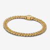 Pandora 14k Gold Plated Cuban Chain W Clear Cz Bracelet