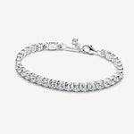 Pandora Sterling Silver Tennis W Clear Cz Bracelet