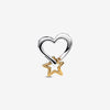 Pandora 14k Gold Plated Heart & Star Charm