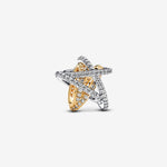 Pandora 14k Gold Palted Star Sterling Silver Charm