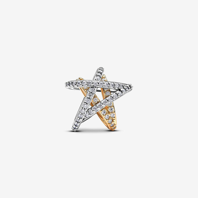 Pandora 14k Gold Palted Star Sterling Silver Charm