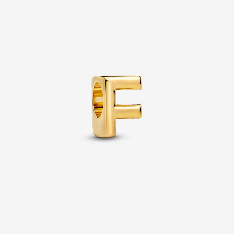 Pandora 14k Gold Plated F Charm