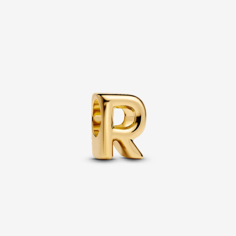 Pandora 14k Gold Plated R Charm