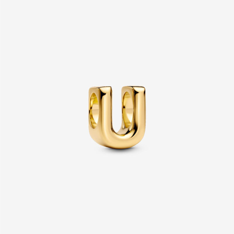 Pandora 14k Gold Plated U Charm