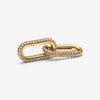 Pandora 14k Gold-plated double link with clear cubic zirco
