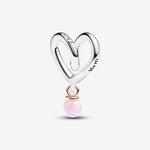 Pandora 14k Rose Gold Plated Wrapped Heart Charm