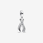 Wishbone sterling silver mini dangle