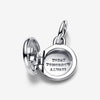 Pandora Key hole engravable locket sterling silver dangle with clear cubic zirconia