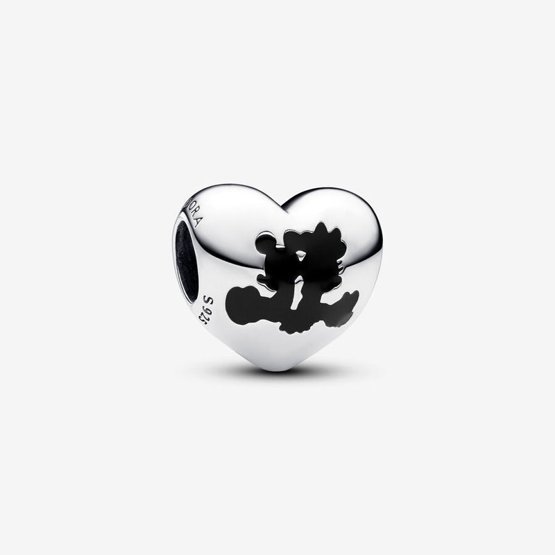 Pandora Disney Mickey and Minnie sterling silver charm with red and black enamel