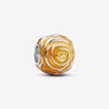 Pandora Sterling Silver Yellow Rose Transparent Charm