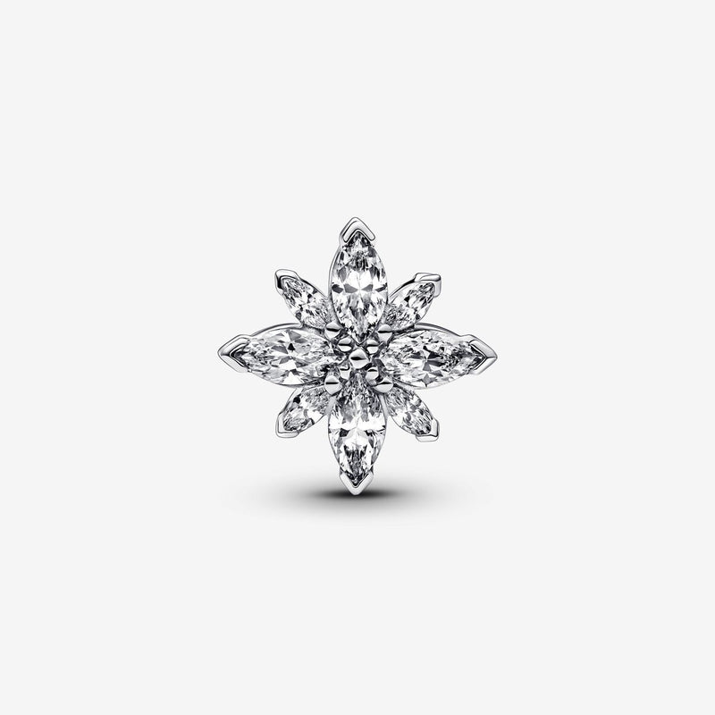 Pandora Sterling Silver Star W Clear Cz Charm