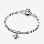 Pandora Sterling Silver Angel W Clear Cz Dangle Charm