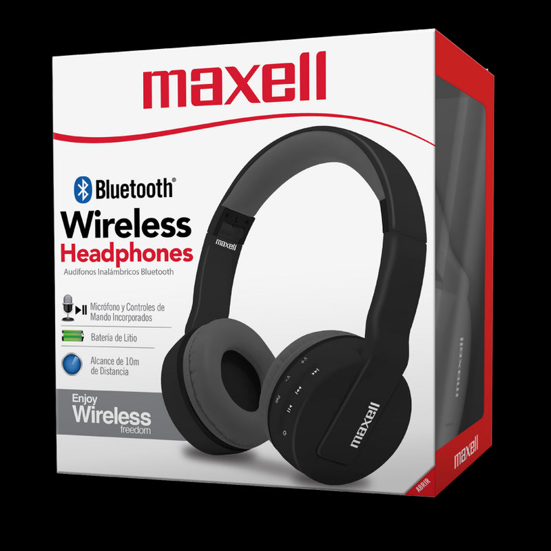 Maxell MXH-BT800 BT Headphones W/Mic Blk