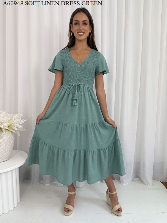 Miracle Ladies Maxi Dress Green