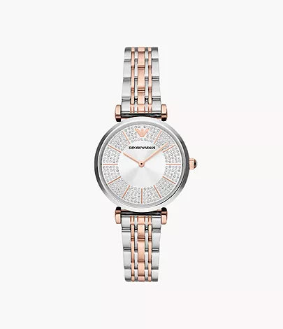 Emporio Armani Two-Hand Two-Tone Stainless Steel Watch