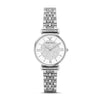 EA Watch Gianni T-Bar 32mm Ss White Dial with Pave Glitz Sil