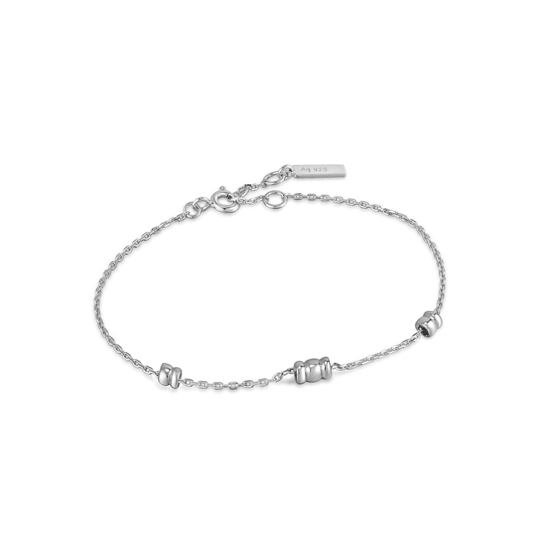 Ania Haie Smooth Twist Silver Gold 16.5+2cm Bracelet