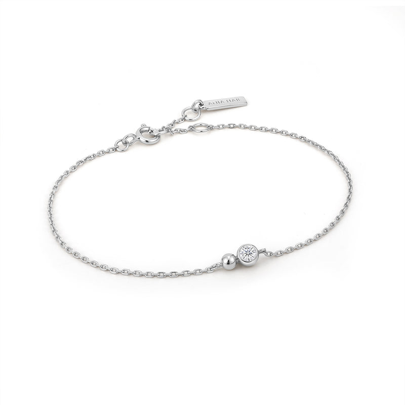 Ania Haie Spaced Silver Cz Orb Chain16.5+2cm Bracelet