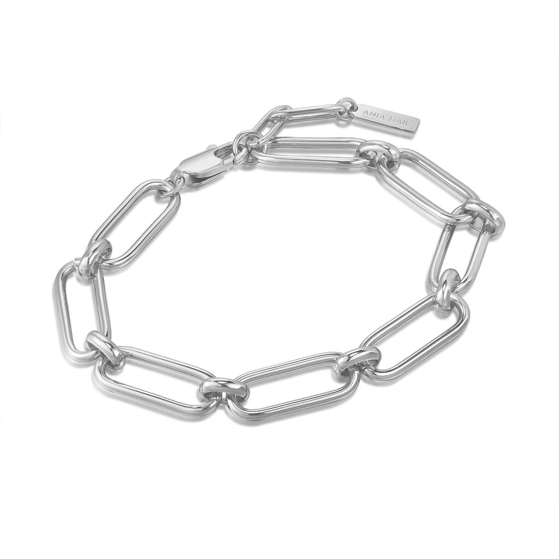 Ania Haie Link Up Silver Chunky Link16.5+2cm Bracelet