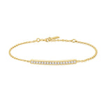 Ania Haie Vogue Gold/Silver Cz Pave Bar 16.5+2cm Bracelet
