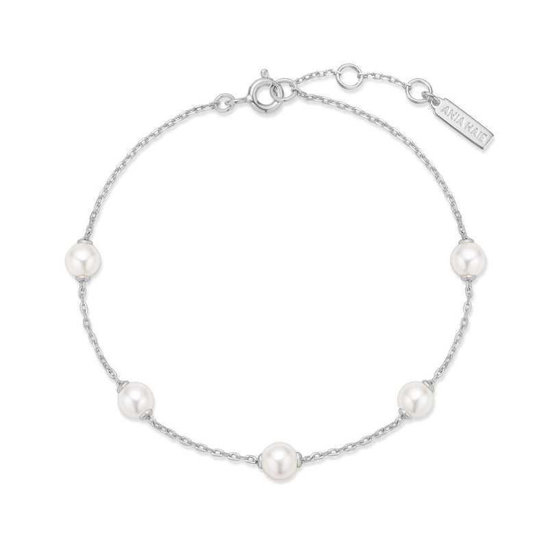 Ania Haie Dainty Gold/Silver Pearl Station 16.5+2cm Bracelet