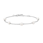 Ania Haie Dainty Gold/Silver Pearl Station 16.5+2cm Bracelet