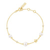 Ania Haie Dainty Gold/Silver Pearl/Star 16.5+2cm Bracelet