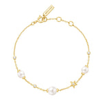 Ania Haie Dainty Gold/Silver Pearl/Star 16.5+2cm Bracelet