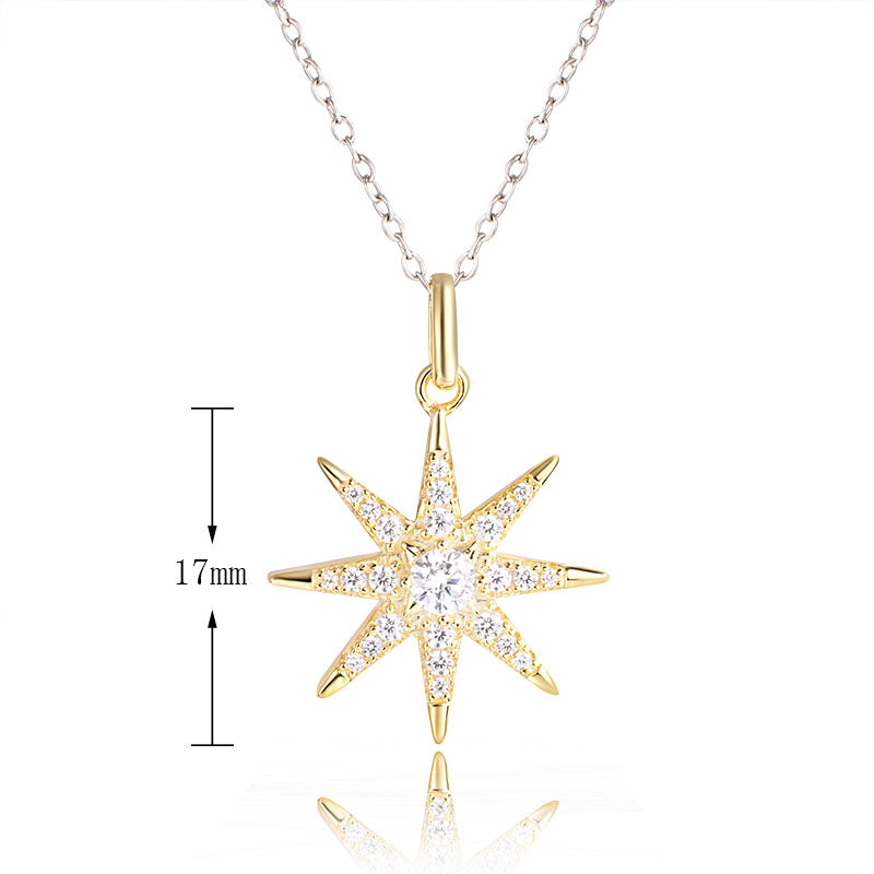 J&T White Cz Yg Plated Necklace