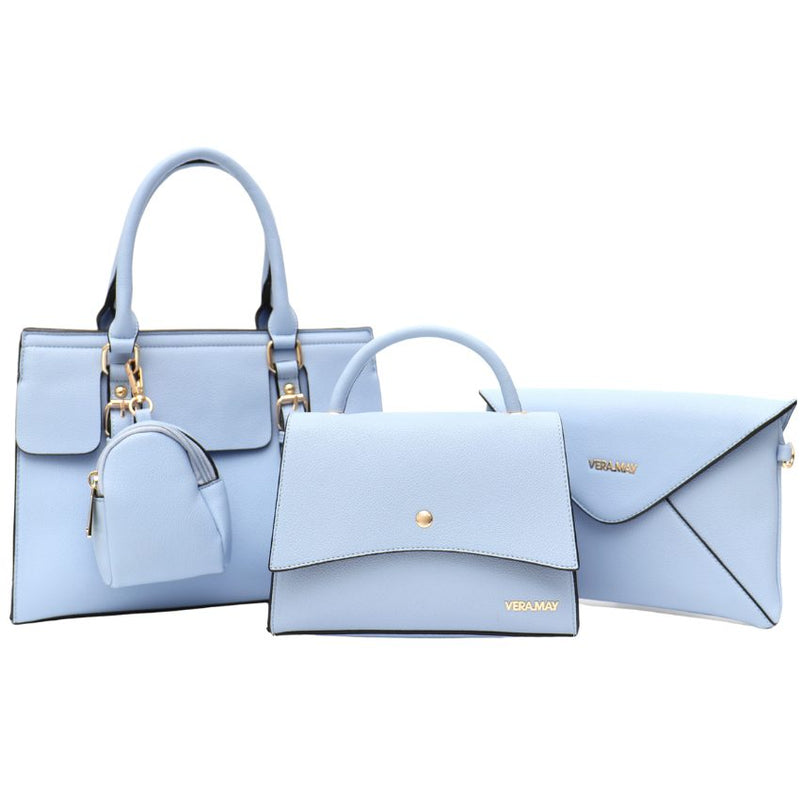 Burnham Vegan Fashion Blue Handbag Set of 3