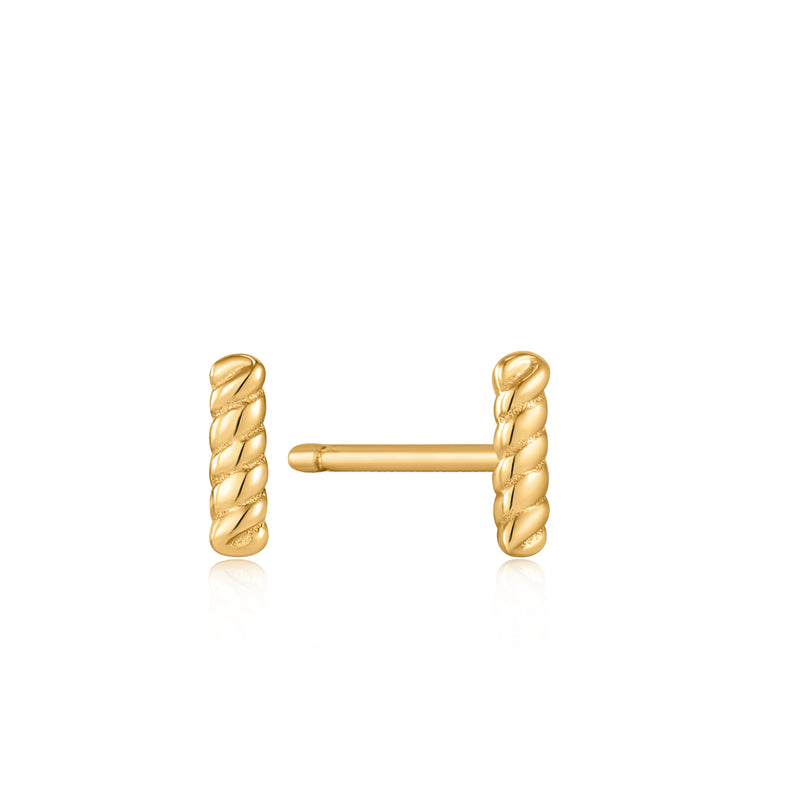 Ania Haie Ropes & Dreams Gold Rope Bar Stud Earrings