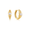 Ania Haie Muse Pearl Geometric Huggie Earring