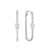 Ania Haie Muse Pearl Cz Modern Oval Hoop Earring