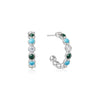 Ania Haie Voyager Gold/Silver Malachite/Turq Hoop Earring