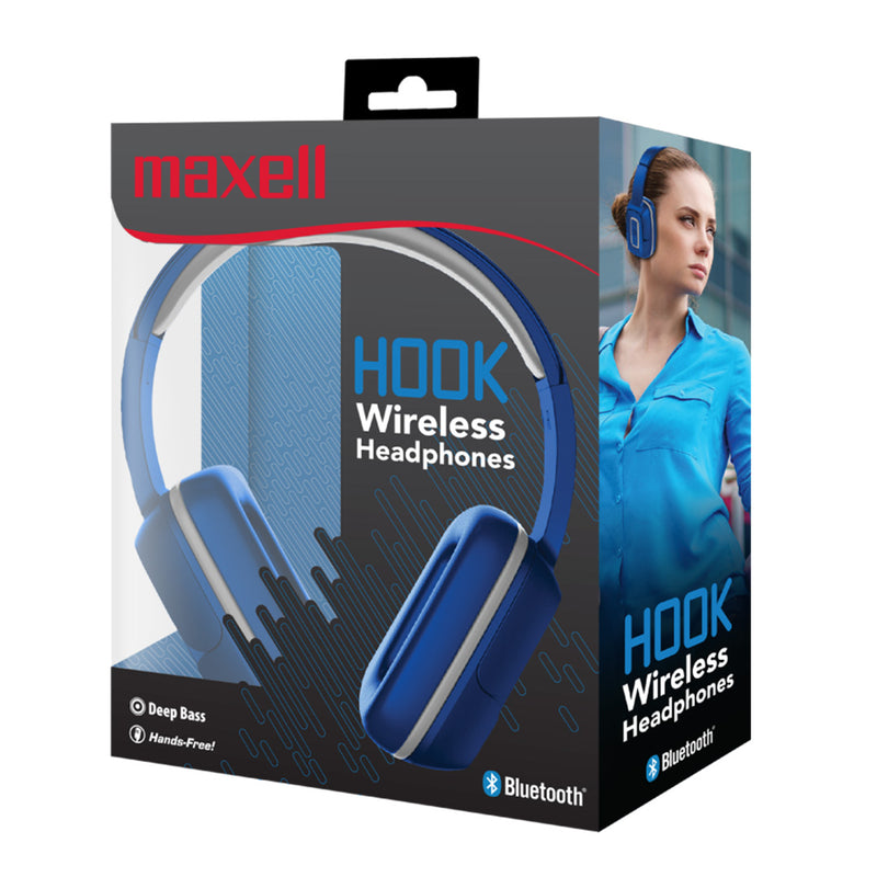 Maxell BT Hook Mid Size Headphone Blu/Gry HP-BT300