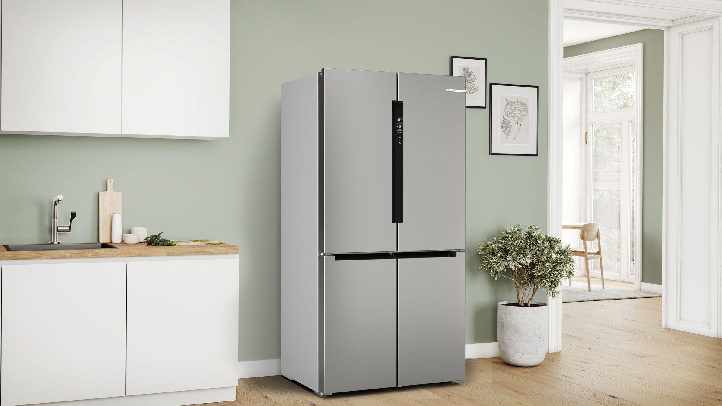 Bosch, Series 4 No Frost Freestanding Fridge Freezer Stainless Steel –  Easy clean 186cm x 86cm, KGN864IFA - Daly's Electrical