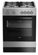 Beko 60cm Gas Cooker W Electric Grill FSG62110DSCS