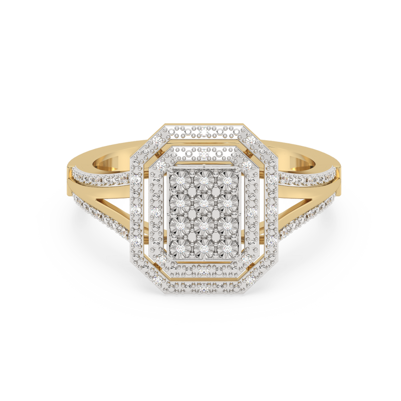 Nirvana 9ct YG 0.10ct Diamond GHI1 Ring