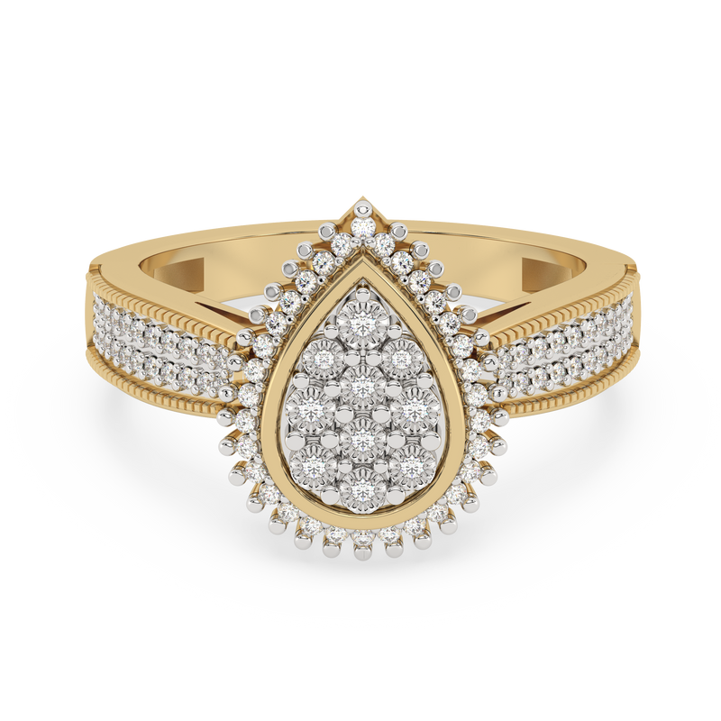 Nirvana 9ct YG 0 06ct Diamond GHI1 Ring