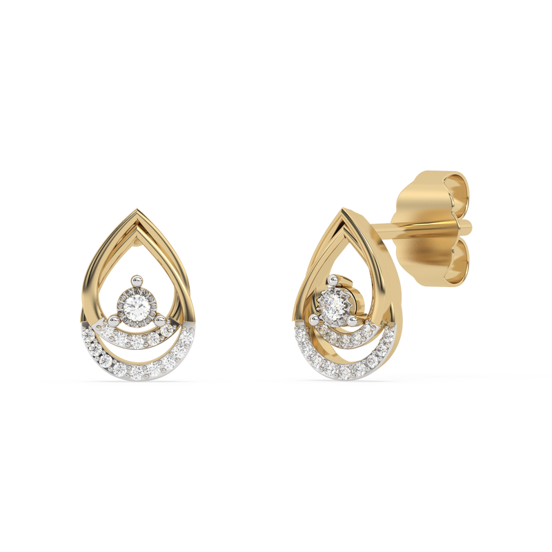 Nirvana 9ct YG 0 08ct Diamond GHI1 Earring