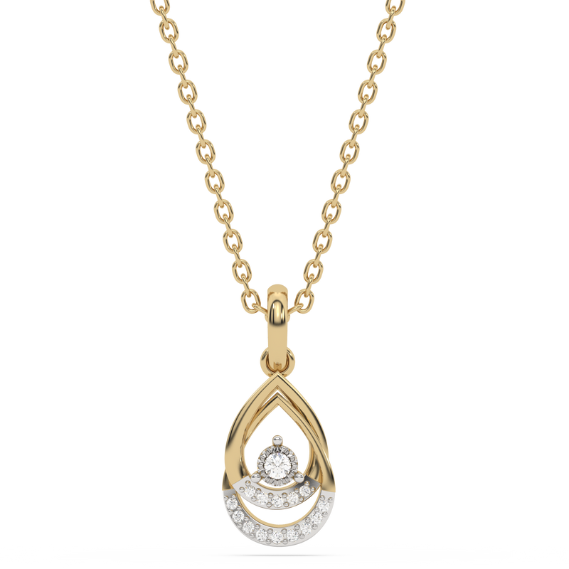 Nirvana 9ct YG 0.06ct Diamond GHI1 Pendant